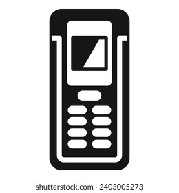 Wasserlaser-Zähler Symbol einfache Vektorgrafik. Instrumentenscanner. Elektrisches Gerätesystem