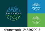 water and leaf circle logo