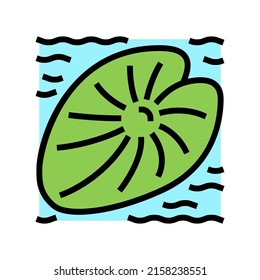 water leaf color icon vector. water leaf sign. isolated symbol illustration