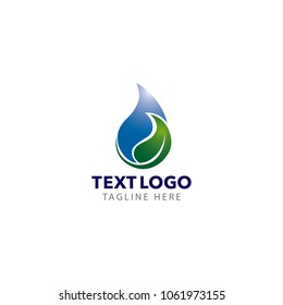water and leaf graphic logo for natural health symbols and clean water company
