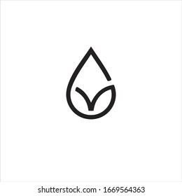 ilustración vectorial de la plantilla de logotipo de caída de agua