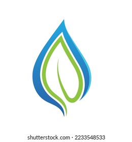 water leaf icon vector illustration concept design template