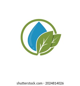 water and leaf, an illustration of logo templates