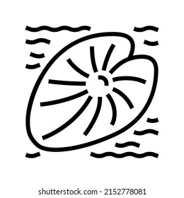 Wasserblatt-Symbol-Vektorgrafik. Wasserblatt-Schild. isoliertes Kontursymbol