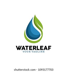 Nature Water Drop Leaf Logo Design Stock Vector (Royalty Free ...