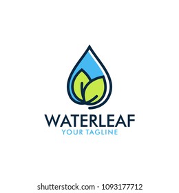 Water Leaf Logo Stock Vector (Royalty Free) 1093177712 | Shutterstock