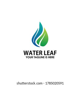 water leaf logo concept design vector template, nature elements logo template