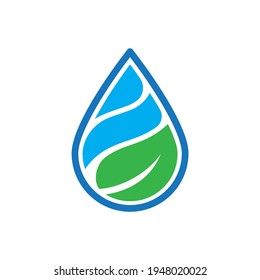 Water Leaf Logo Design Element