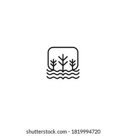 Diseño del icono de la hoja de agua
