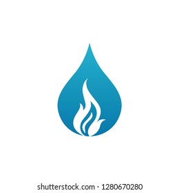 water leaf logo template