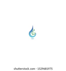 water and leaf vector logo for natural health symbols 