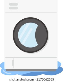 Water leak in drum-type washing machine.