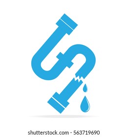 Water Leak Icon, Pipe Icon Sign