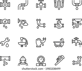 Water leak icon set vector design 