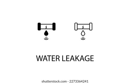 Doppel-Icon-Design-Illustration zum Thema Wasserleck