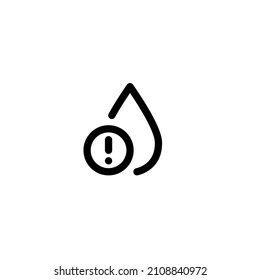 Water leaking detector flat line icon. 
