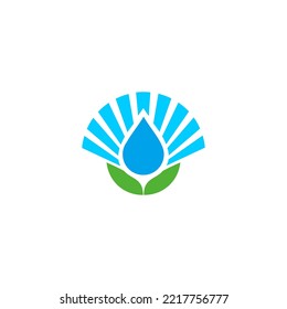 water leave Logo Design Template