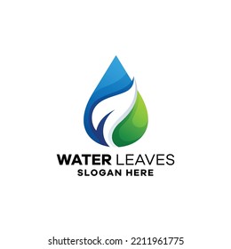 Diseño del logotipo de degradado de agua