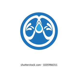 Water A letter logo design