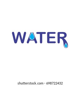 WATER letter logo design vector