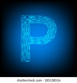 Water Letter P Vector Illustration Stock Vector (Royalty Free ...