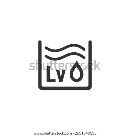 water level icon or water level label vector isolated. Best water level icon for apps, websites, or about washing machine product design.