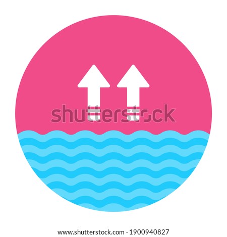 
Water level icon in trendy vector design 