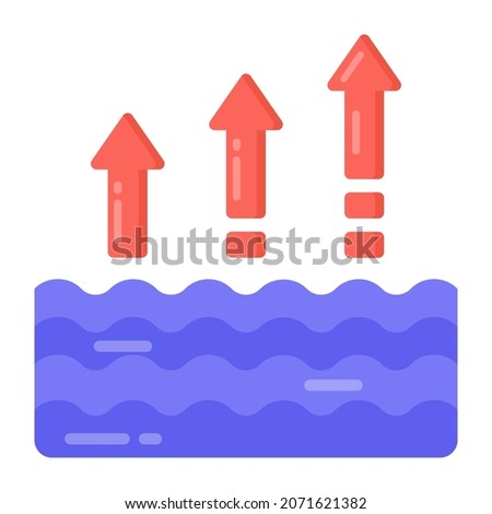 Water level icon in trendy vector design 