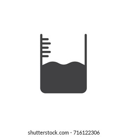 Water level icon vector, filled flat sign, solid pictogram isolated on white. Symbol, logo illustration.