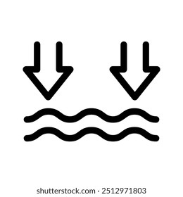 Water Level Icon Vector Symbol Design Illustration