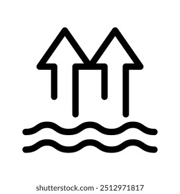 Water Level Icon Vector Symbol Design Illustration
