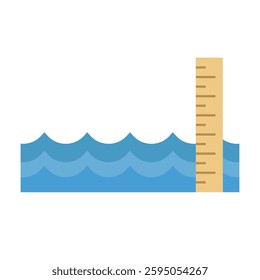 Water level measurement icon. Vector.