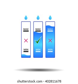 water level on an electric kettle icon label