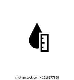 Water level sensor black icon. Clipart image isolated on white background