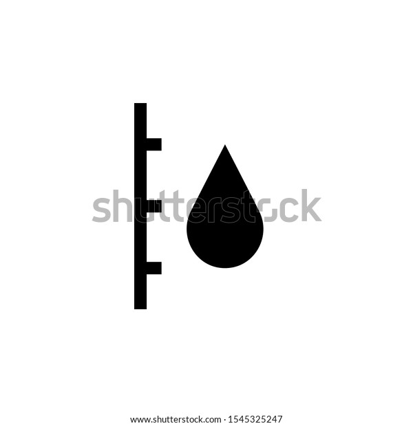 Water level sensor glyph icon. Clipart image\
isolated on white\
background