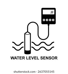 Water level sensor icon isolated on background vector illustration.