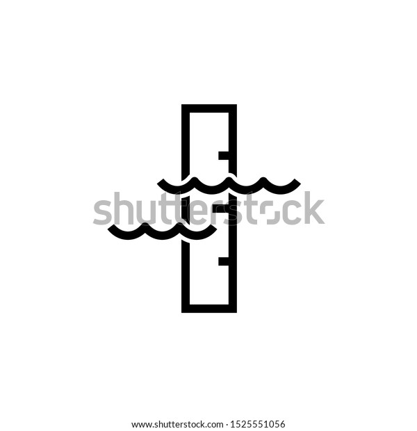 Water Level Sensor Outline Icon Clipart Stock Vector Royalty Free