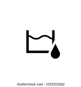 Water level sensor simple icon. Clipart image isolated on white background