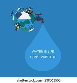 Water is Life, Don't Waste It