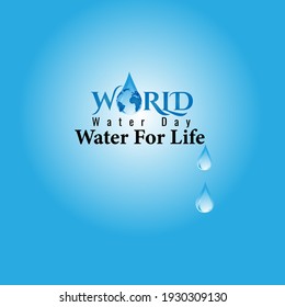 water for life- ecology concept background. World Water Day - vector banner template