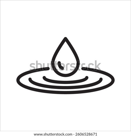 Water life simple line icon