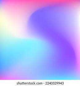 Water Light Multicolor Blurred Vibrant Swirl Gradient Mesh. Liquid Bright Cold Pink Design Pic. Dynamic Color Curve Sky Pastel Background. Fluid Wavy Colorful Neon Vivid Gradient Backdrop.