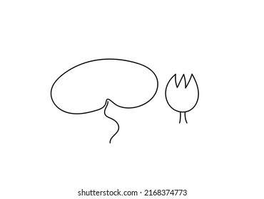  water lilies simple vector illustration