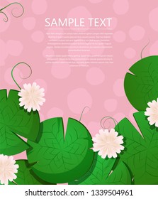 Water Lilies text card for design