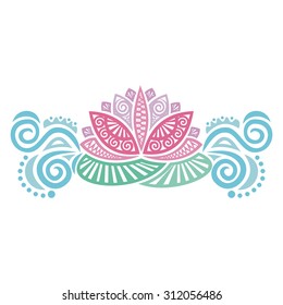 Water lily abstract pattern vector illustration