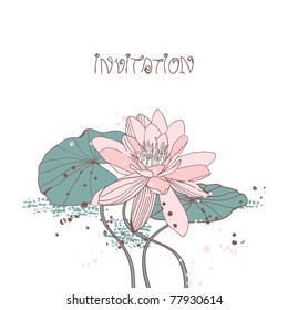 water lily card