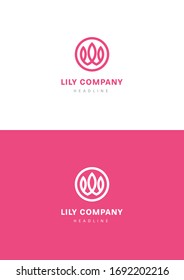Water lily company logo template.