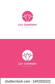 Water lily company logo template.