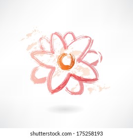 water lily grunge icon