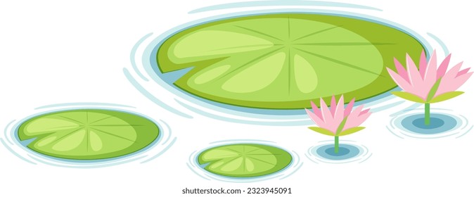 Water Lily Pads Vector illustration